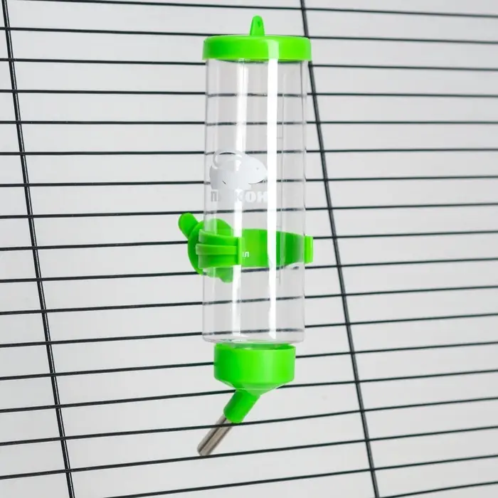 Поилка для грызунов &laquo;Пижон&raquo;, 250 мл, зелёная