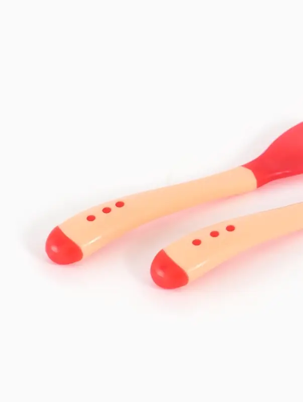 Термоложка детская, 2 шт., красно-бежевый