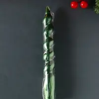 Свеча витая "LUXURY" 25*180 мм, лакированная, зеленая Свеча витая "LUXURY" 25*180 мм, лакированная, зеленая