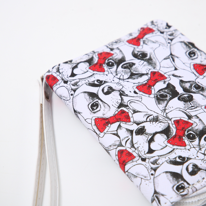 Кошелёк детский на молнии «Выбражулька», цвет белый/красный