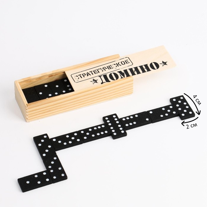 Домино Домино "Стратегическое", 28 шт, костяшка 4 х 2 см