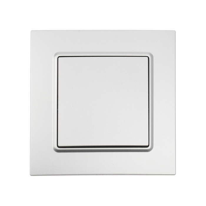 Выключатель TOT Elegant, 10 А, 1 кл., скрытый, серебристый