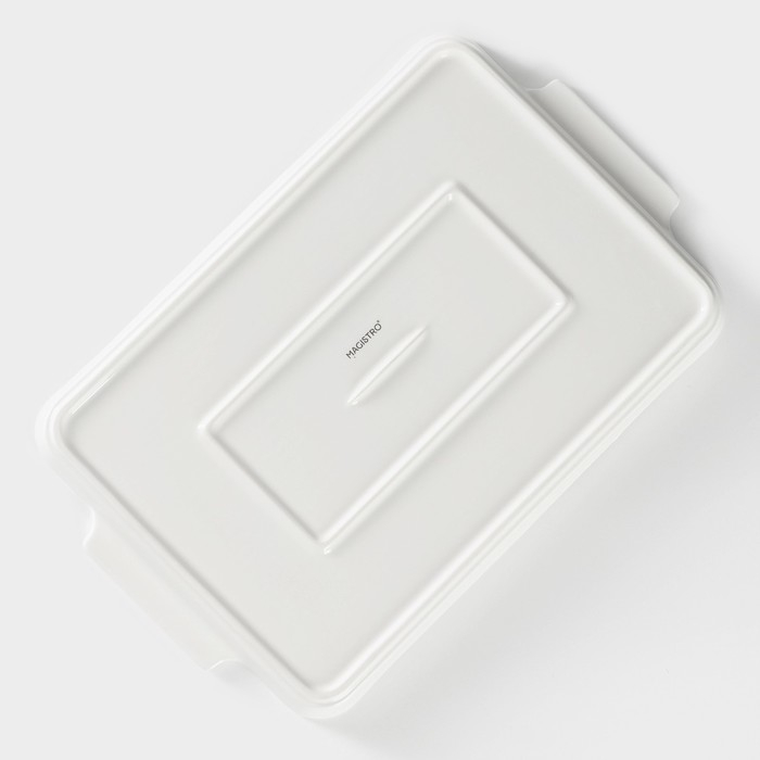 Блюдо фарфоровое для запекания Magistro «Бланш», 35,5×22 см, цвет белый Блюдо фарфоровое для запекания Magistro «Бланш», 35,5×22 см, цвет белый