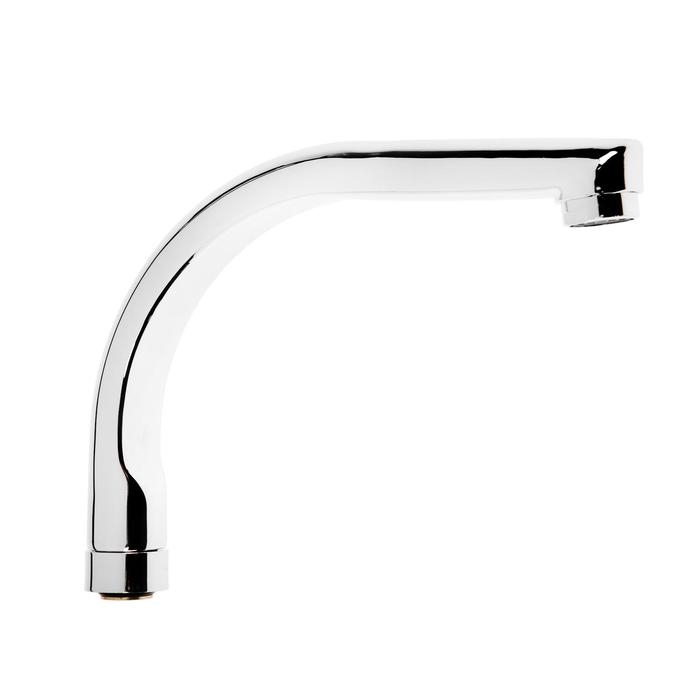 Излив для смесителя ZEIN, по оси 18 см, нержавеющая сталь, аэратор пластик Излив для смесителя ZEIN, по оси 18 см, нержавеющая сталь, аэратор пластик