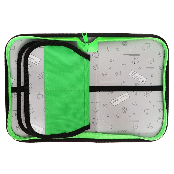 Пенал 3 секции, вкладка внутри, 140 х 210 х 40 мм, тканевый, Calligrata TOP Block  Пенал 3 секции, вкладка внутри, 140 х 210 х 40 мм, тканевый, Calligrata TOP Block "Монстрики"