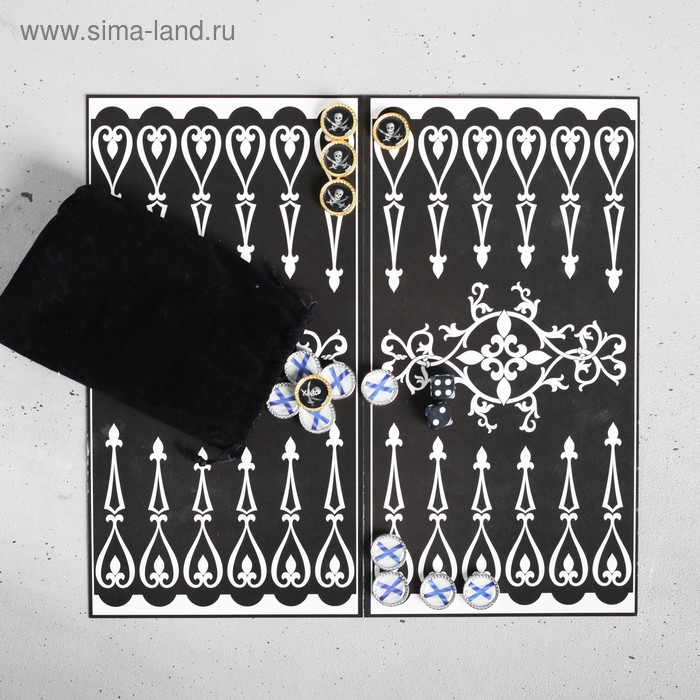 Нарды в мешочке с полем «Корабль», 13 х 20 см Нарды в мешочке с полем «Корабль», 13 х 20 см