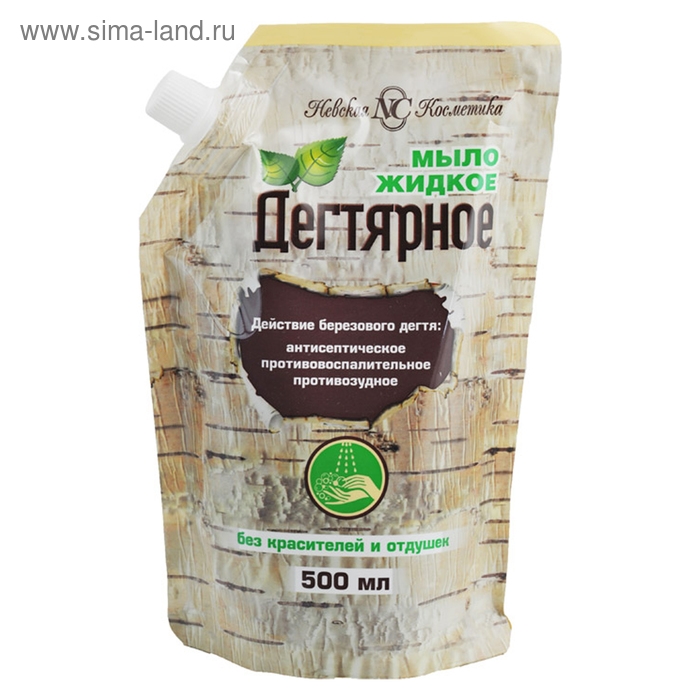 Жидкое мыло Невская косметика «Дегтярное», дой-пак, 500 мл Жидкое мыло Невская косметика «Дегтярное», дой-пак, 500 мл