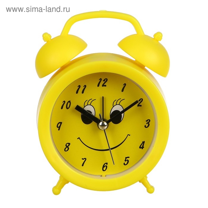 Часы - будильник настольные Часы - будильник настольные "Смайл", дискретный ход, 9 х 12 см, АА