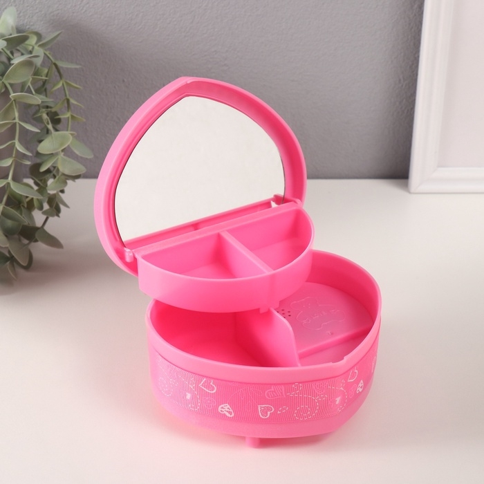 Шкатулка музыкальная механическая Шкатулка музыкальная механическая "Нежные розы" малиновая 12х13,5х10,5 см