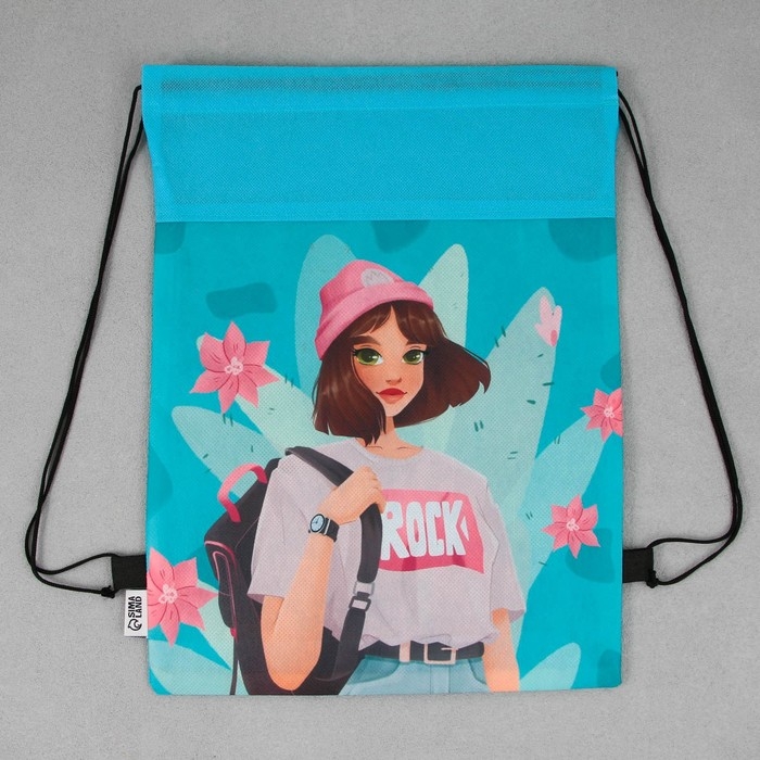 Мешок для обуви «Стильная девчонка» нетканное полотно, размер 30 х 40 см Мешок для обуви «Стильная девчонка» нетканное полотно, размер 30 х 40 см