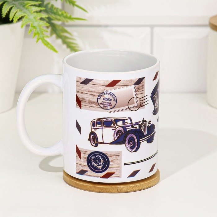 Кружка сублимация Кружка сублимация "Настоящий джентельмен!" 320 мл, с нанесением