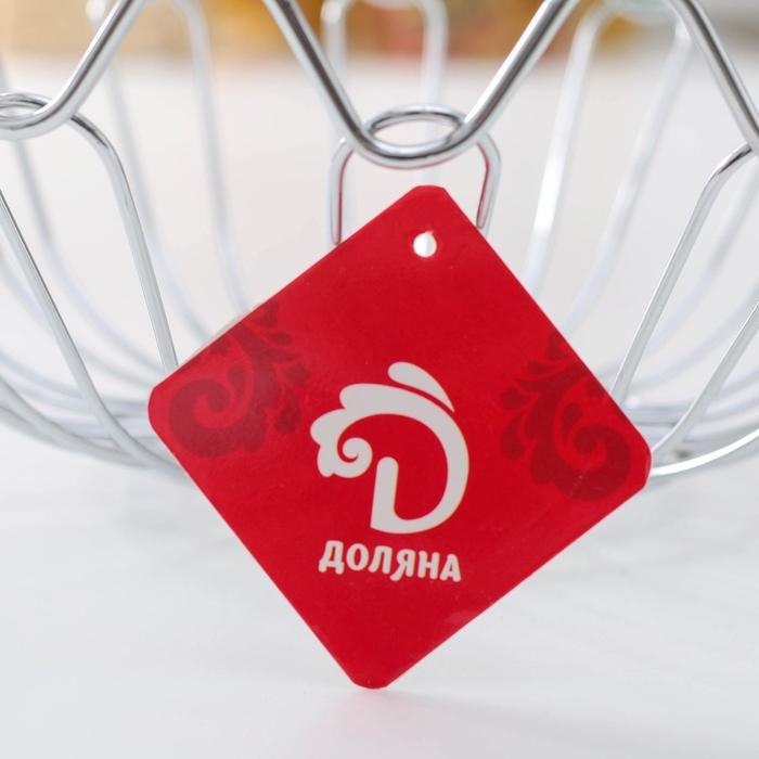 Фруктовница Доляна, 24×24×10 см, цвет хром Фруктовница Доляна, 24×24×10 см, цвет хром