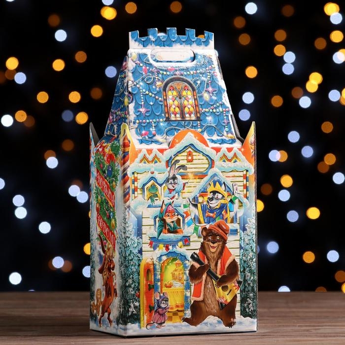 Новый год. Подарочная коробка Новый год. Подарочная коробка "В гостях у Сказки", 16,7 х 10,1 х 34,5 см.