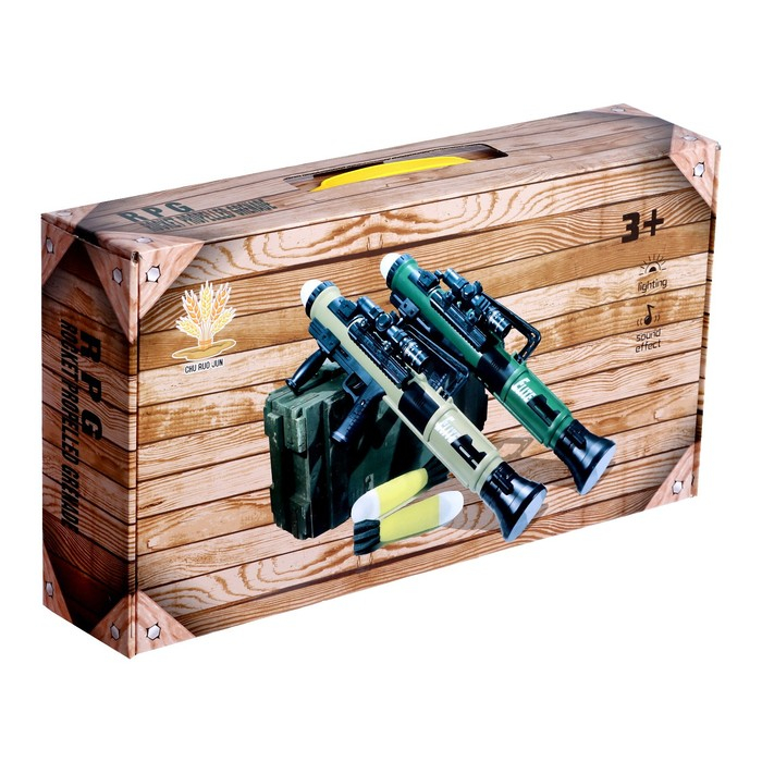 Базука «Элита», свет, звук, стреляет мягкими снарядами, цвета МИКС Базука «Элита», свет, звук, стреляет мягкими снарядами, цвета МИКС