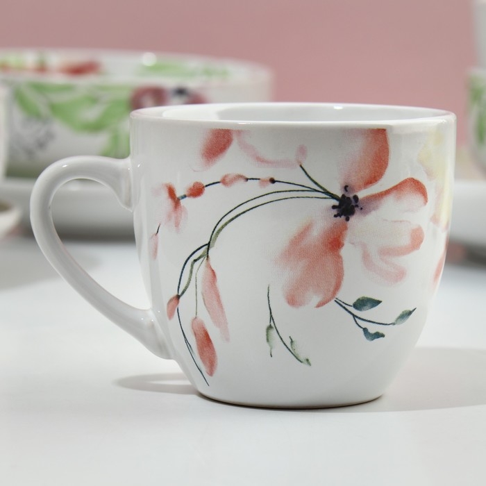 Набор посуды на 4 персоны «Акварель», 16 предметов: 4 тарелки 23 см, 4 миски 14.5 см, 4 кружки 250 мл, 4 блюдца 15 см. Набор посуды на 4 персоны «Акварель», 16 предметов: 4 тарелки 23 см, 4 миски 14.5 см, 4 кружки 250 мл, 4 блюдца 15 см.