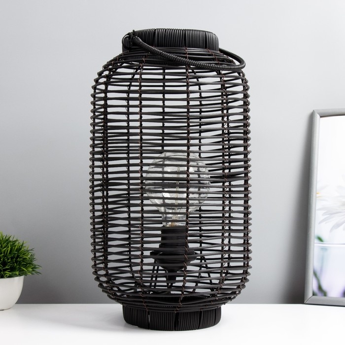 Настольная лампа Настольная лампа "Бурмис" Е27 15Вт черный 23х23х40 см RISALUX