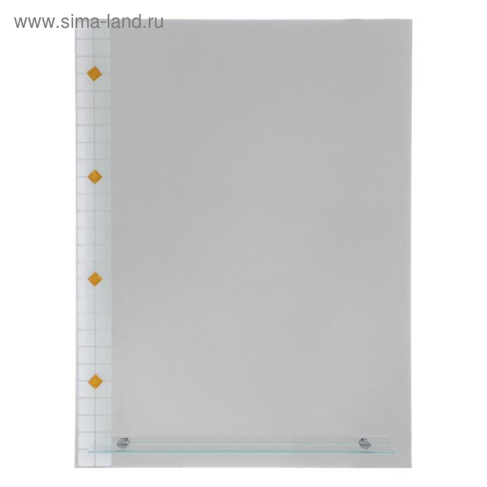 Зеркало &laquo;Ромб&raquo;, с пескоструйной графикой, настенное, с полочкой, 45&times;60 см