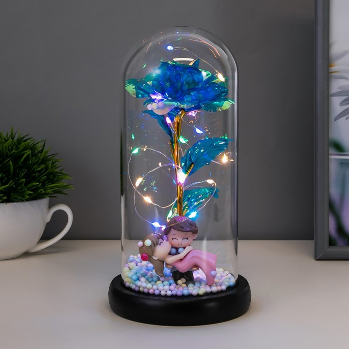 Ночник колба Ночник колба "Влюбленная пара" LED от батареек 3хААА 11х11х21,5 см RISALUX