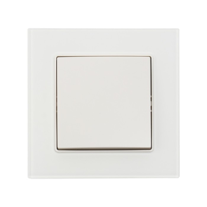 Выключатель проходной TOT Glossy Glass, 10 А, 1 клавиша, скрытый, стекло, белый Выключатель проходной TOT Glossy Glass, 10 А, 1 клавиша, скрытый, стекло, белый