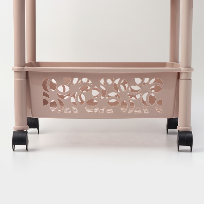 Этажерка напольная 3-х секционная Prima, на колёсиках, цвет МИКС Этажерка напольная 3-х секционная Prima, на колёсиках, цвет МИКС