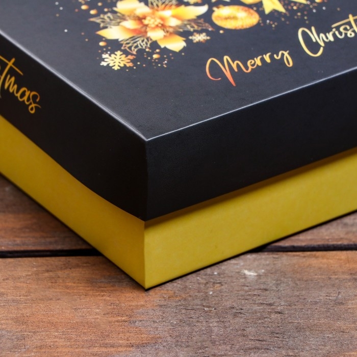 Новый год. Коробка подарочная новогодняя складная, Новый год. Коробка подарочная новогодняя складная, "Ёлка желаний", 21 х 15 х 5,7 см