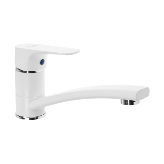 Смеситель для раковины ZEIN Z7217, однорычажный, картридж керамика 35мм, латунь, белый/хром Смеситель для раковины ZEIN Z7217, однорычажный, картридж керамика 35мм, латунь, белый/хром