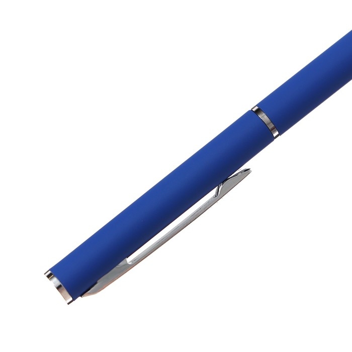 Ручка шариковая поворотная, 0.7 мм, BrunoVisconti PALERMO, стержень синий, металлический корпус Soft Touch синий, в футляре Ручка шариковая поворотная, 0.7 мм, BrunoVisconti PALERMO, стержень синий, металлический корпус Soft Touch синий, в футляре