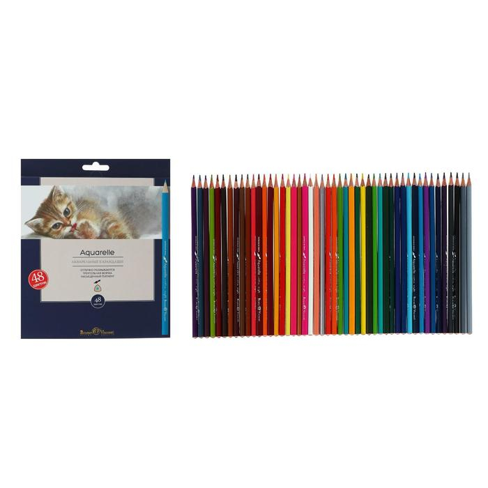 Карандаши акварельные набор 48 цветов, BrunoVisconti Aquarelle Карандаши акварельные набор 48 цветов, BrunoVisconti Aquarelle