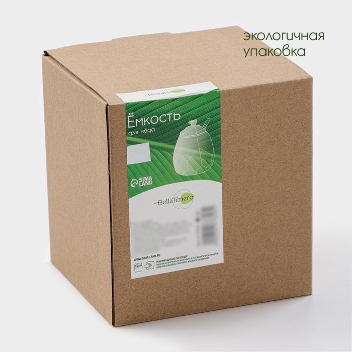 Ёмкость фарфоровая для мёда с ложкой BellaTenero «Пчёлка», 550 мл, цвет белый Ёмкость фарфоровая для мёда с ложкой BellaTenero «Пчёлка», 550 мл, цвет белый