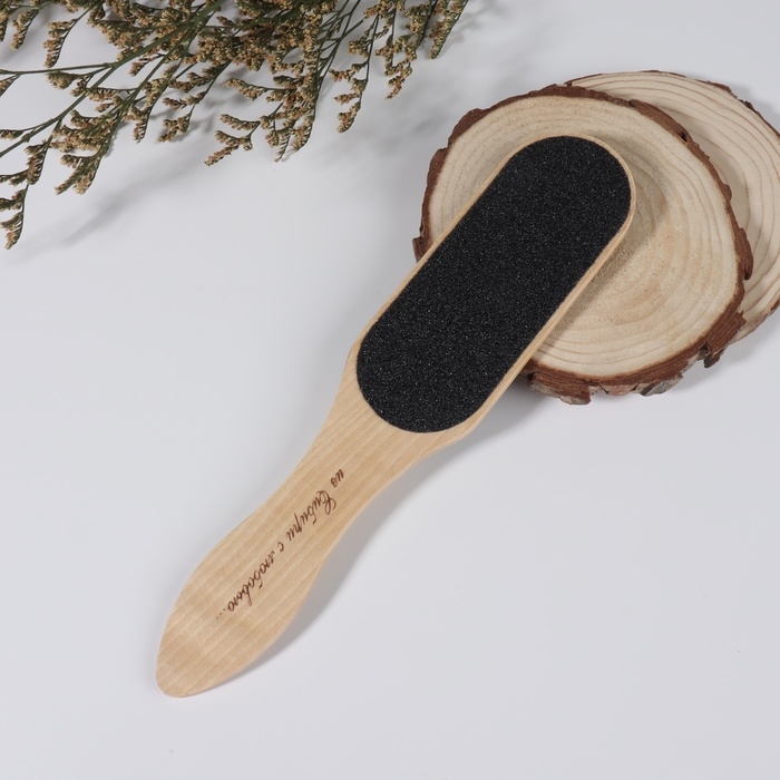 Тёрка для ног, наждачная, двусторонняя, 20 см, деревянная Тёрка для ног, наждачная, двусторонняя, 20 см, деревянная