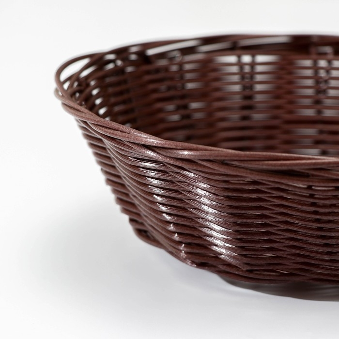 Корзинка для подачи Доляна «Шоко», 20×20×7 см, цвет коричневый Корзинка для подачи Доляна «Шоко», 20×20×7 см, цвет коричневый