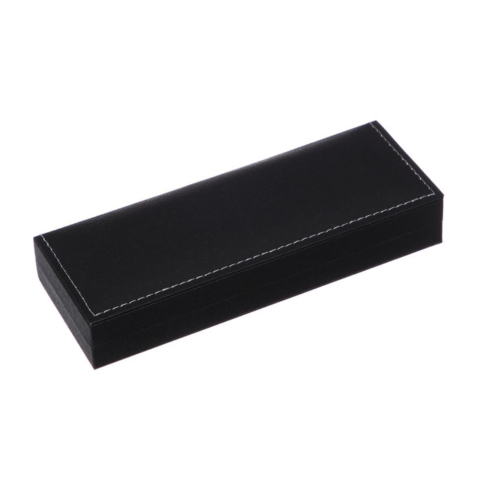 Ручка подарочная роллер в кожзам футляре, корпус черный,золото Ручка подарочная роллер в кожзам футляре, корпус черный,золото