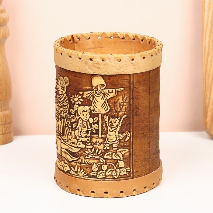 Туес «Деревня ", соль, 10 х 10 х 14 см