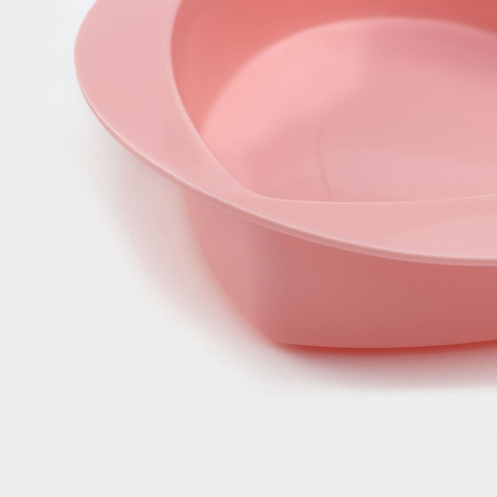 Форма для выпечки Доляна &laquo;Сердце. Круг&raquo;, силикон, 22&times;20 см, внутренний размер 17&times;19,5&times;5 см, цвет МИКС