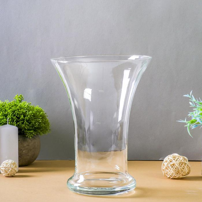 Ваза Ваза "Соня" средняя 22х17см, 1л прозрачная