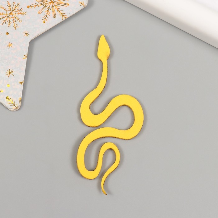 Новогодний декор Новогодний декор "Золотая змея" фоам глиттер, 7 см (Новогодний набор 6 шт)