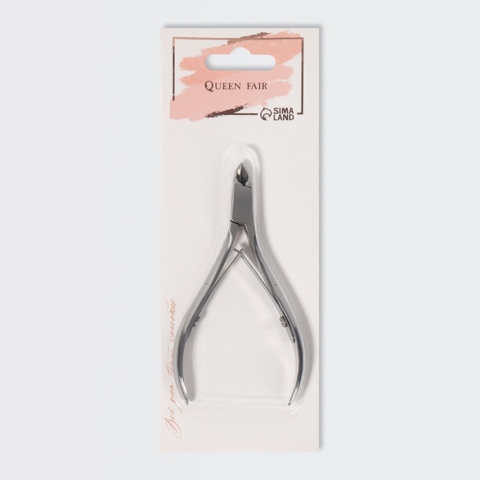 Кусачки маникюрные для кутикулы, двойная пружина, 10 см, длина лезвия - 12 мм, на блистере, цвет серебристый Кусачки маникюрные для кутикулы, двойная пружина, 10 см, длина лезвия - 12 мм, на блистере, цвет серебристый