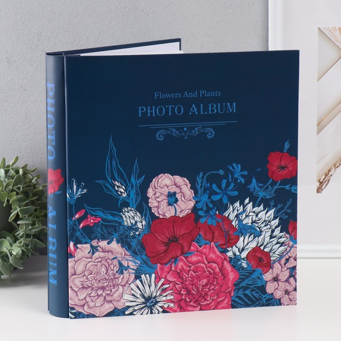 Фотоальбом на 500 фото 10х15 см "Нарисованные цветы" в коробке МИКС 33,5х30х6 см