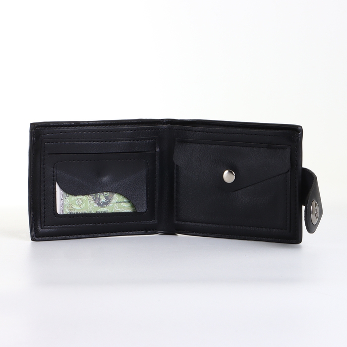 Портмоне мужское на магните, цвет чёрный Портмоне мужское на магните, цвет чёрный