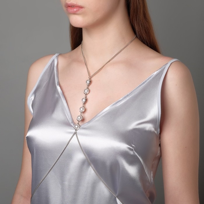 Портупея «Жемчуг» ряд, цвет белый в серебре Портупея «Жемчуг» ряд, цвет белый в серебре