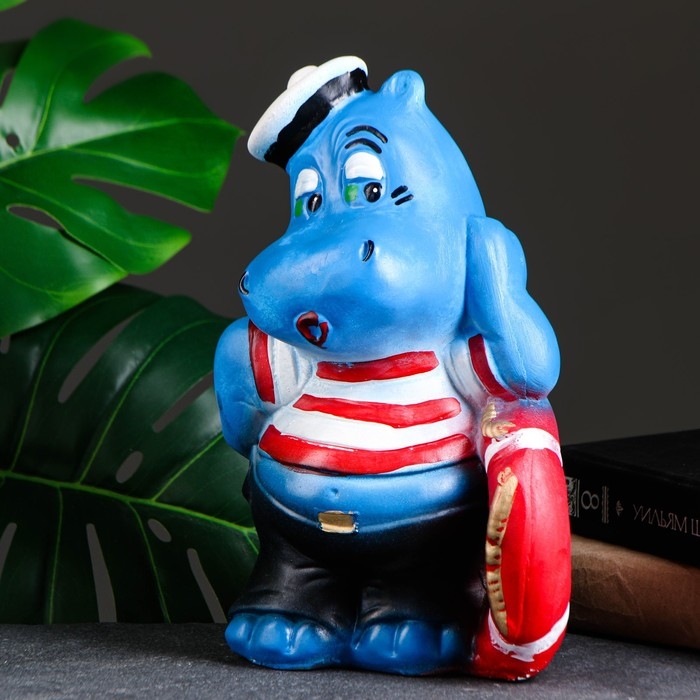 Копилка Копилка "Бегемот - моряк" 17х17х29см