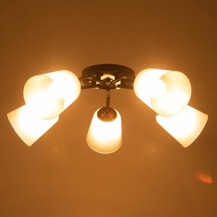 Люстра  Люстра "Онлайн" (цилиндр) 5х15Вт Е27 МОДЕЛЬ: BR 00222 венге/черный