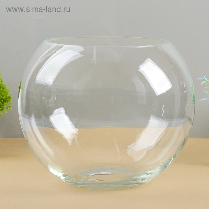 Ваза  Ваза "Шаровая" d-15см 20х20 см 6,3 л. 1805 прозрачная