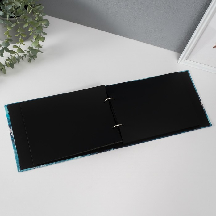 Фотоальбом 25 листов (уголки+кольца)  Фотоальбом 25 листов (уголки+кольца) "Классика морская пыль" 27х19 см