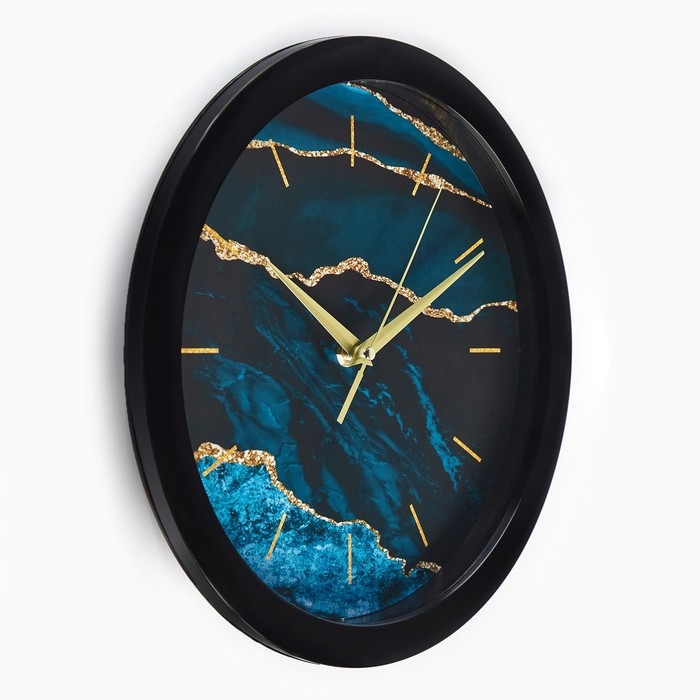 Часы настенные, d-28 см, интерьерные Часы настенные, d-28 см, интерьерные "Мрамор", бесшумные