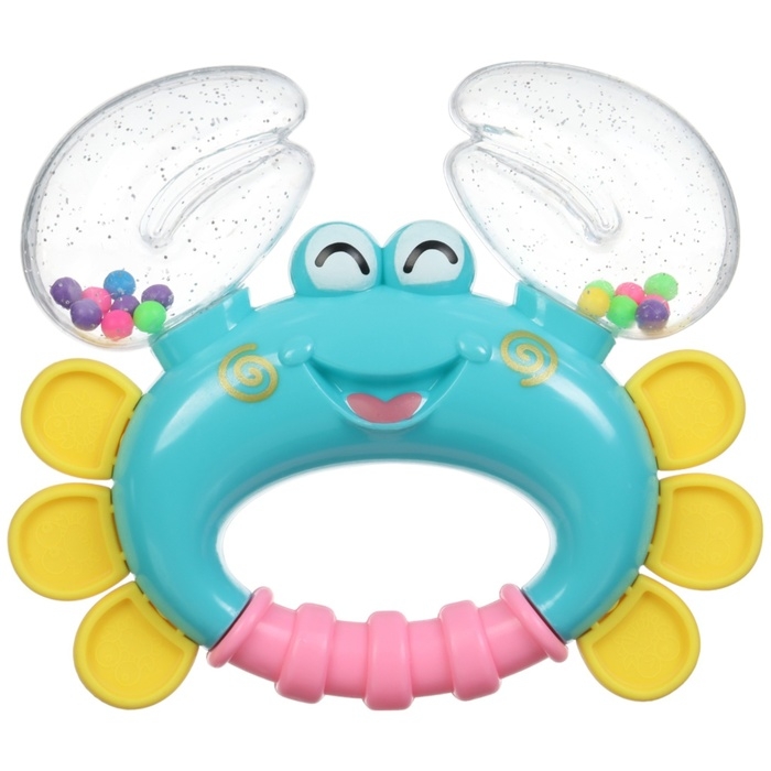 Погремушка «Крабик», цвет МИКС, Крошка Я, 12 см Погремушка «Крабик», цвет МИКС, Крошка Я, 12 см