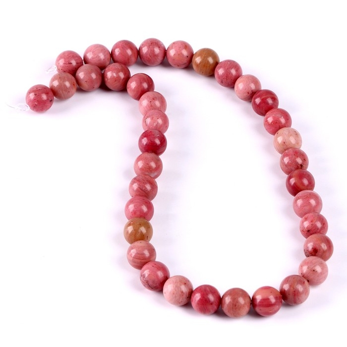 Бусины из натурального камня «Родонит» набор 36 шт., размер 1 шт. — 10 мм Бусины из натурального камня «Родонит» набор 36 шт., размер 1 шт. — 10 мм