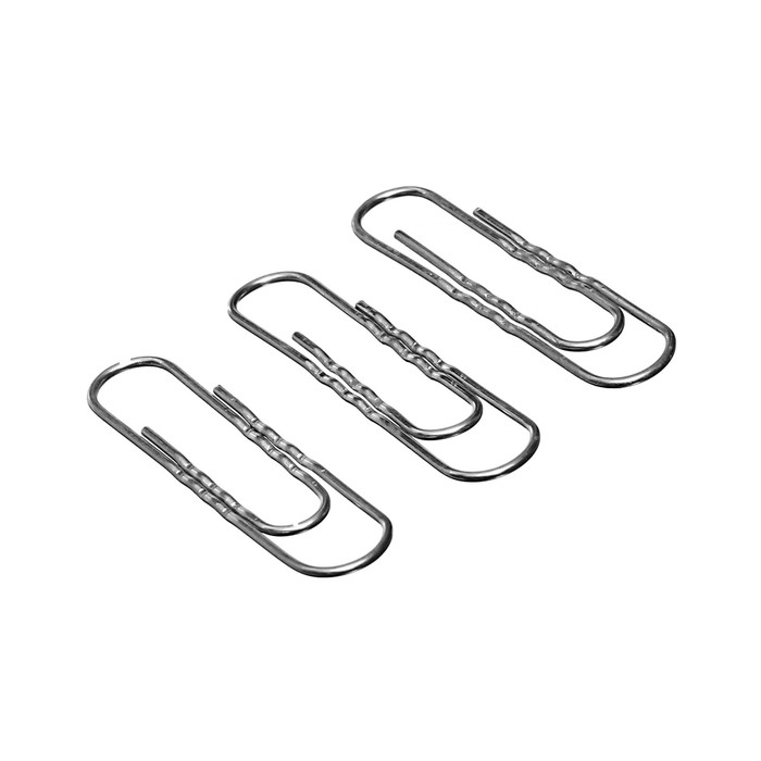 Скрепки канцелярские GLOBUS, 50 шт., 50 мм, оцинкованные, гофрированные Скрепки канцелярские GLOBUS, 50 шт., 50 мм, оцинкованные, гофрированные