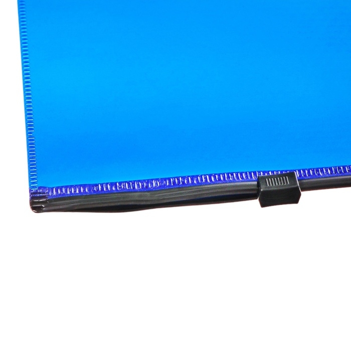 Папка-конверт на ZIP-молнии, А4, 180 мкм, ErichKrause Папка-конверт на ZIP-молнии, А4, 180 мкм, ErichKrause "Diamond Total Black", полупрозрачная, тиснение, синяя