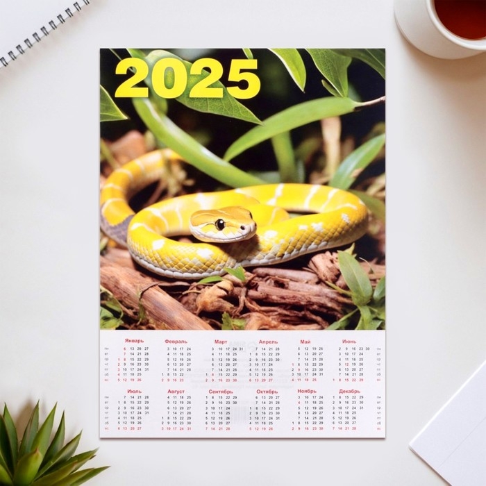 Набор календарей листовых А4 Набор календарей листовых А4 "Символ года" 2025 год, 21 х 30 см, 8 штук